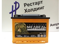 Аккумулятор 6СТ-64 Тюменский Медведь обратная полярность