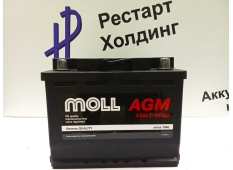 Аккумулятор 6СТ-60 MOLL AGM обратная полярность
